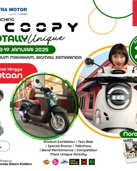 New Honda Scoopy Siap Curi Perhatian Warga Kota Tepian Lewat Regional Public Launching