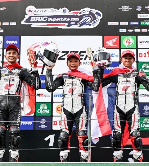 Generasi Baru Pebalap Binaan AHM Melesat Kencang Raih Podium di Thailand Talent Cup