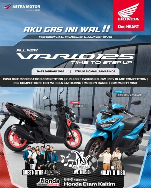 Step Up dengan Generasi Terbaru, All New Honda Vario 125 Siap Mengaspal di Kota Tepian Akhir Pekan Ini