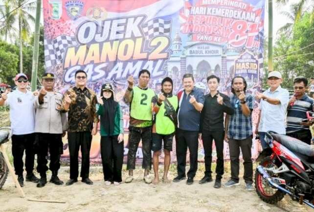 Ajang Gas Amal Ojek Manol 2 sukses digelar di Sirkuit Gang Asem.(foto: ist)