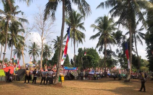 Suasana perkemahan menjelang penutupan Kemah Bhakti Satya Linmas.(foto: Onoff)